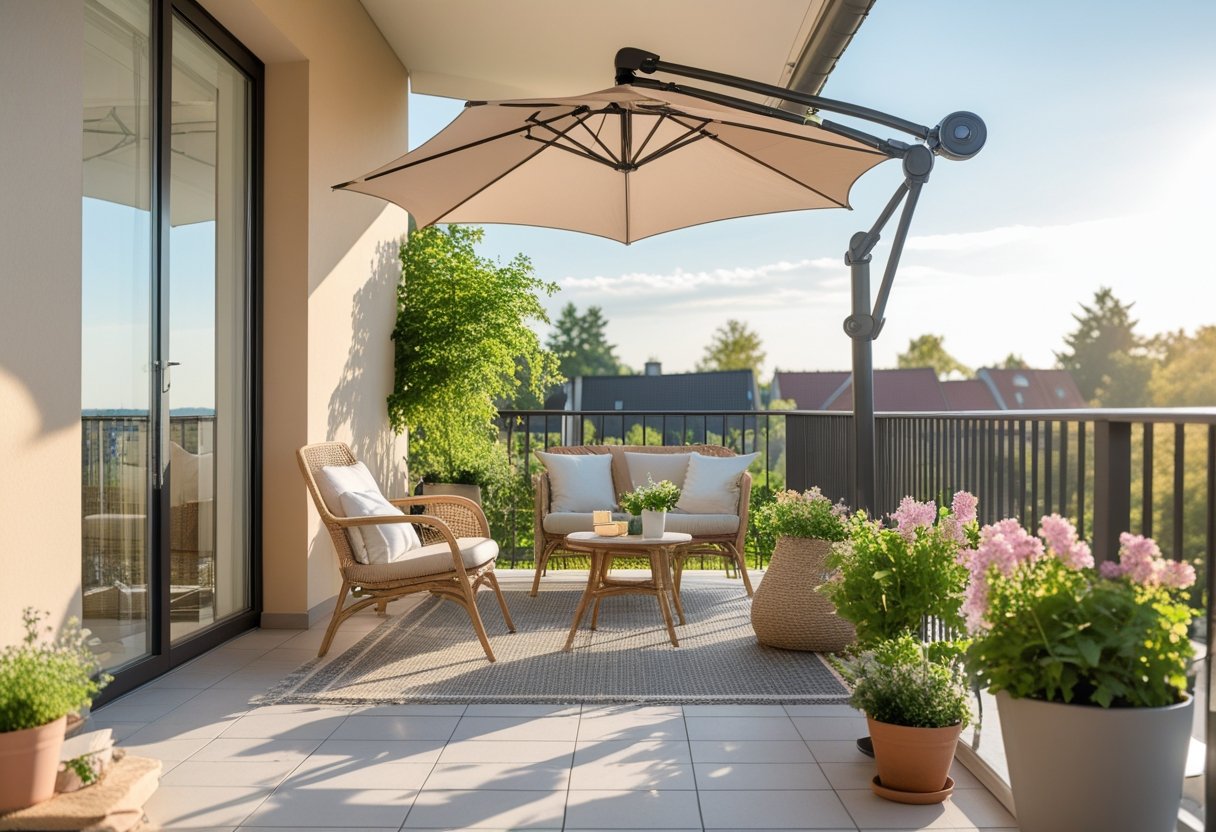 Sådan skaber du en hyggelig altan med fliser og smart altanparasol til solen